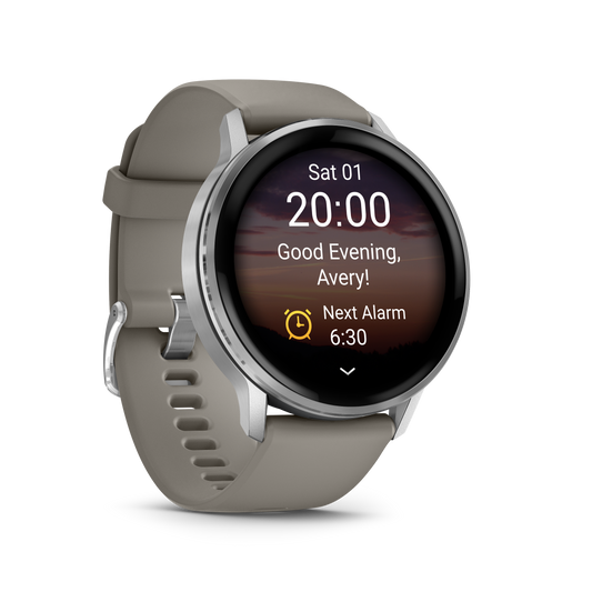 Garmin Venu 4 45mm Silver with Silver Grey Silicone Band