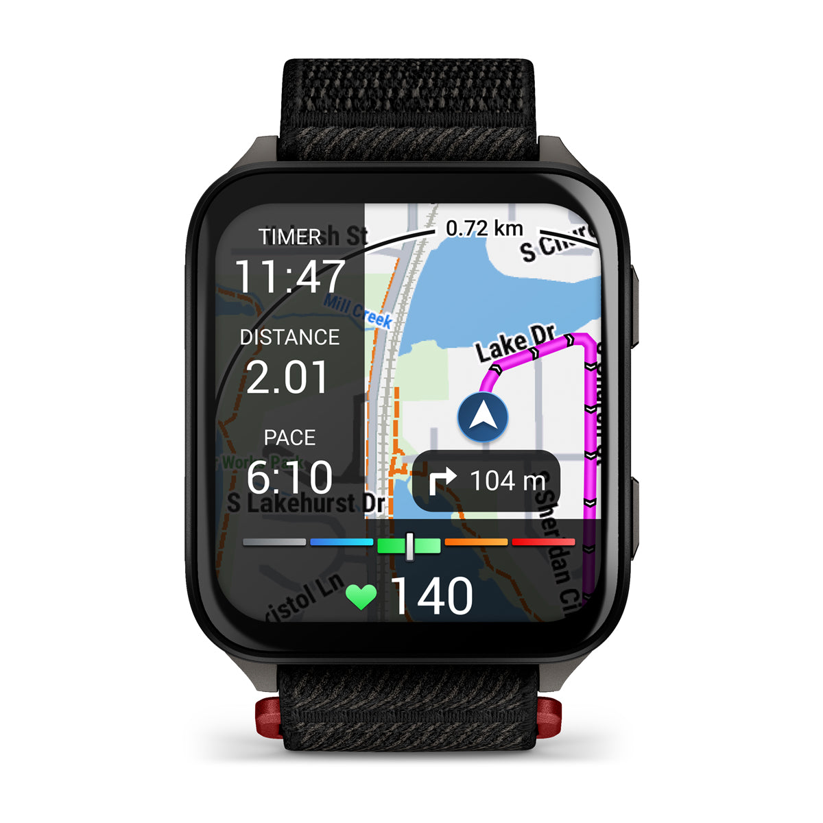 Garmin Venu X1 Black with Slate Titanium Caseback and Black ComfortFit Nylon Band