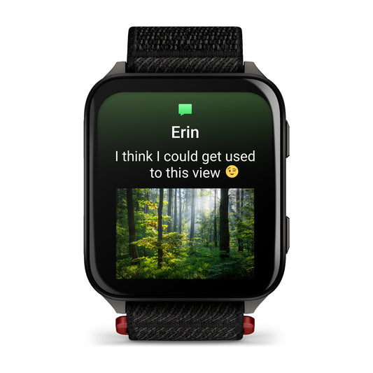 Garmin Venu X1 Black with Slate Titanium Caseback and Black ComfortFit Nylon Band