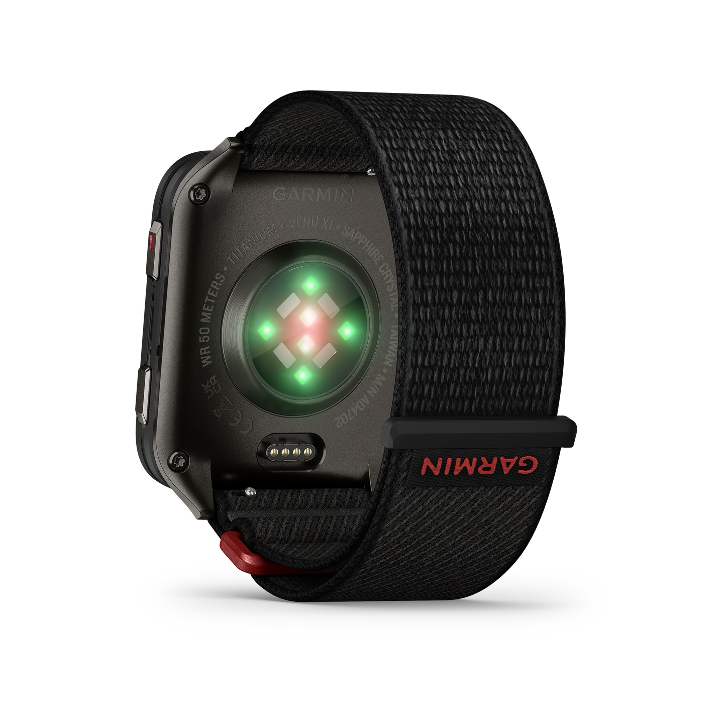 Garmin Venu X1 Black with Slate Titanium Caseback and Black ComfortFit Nylon Band