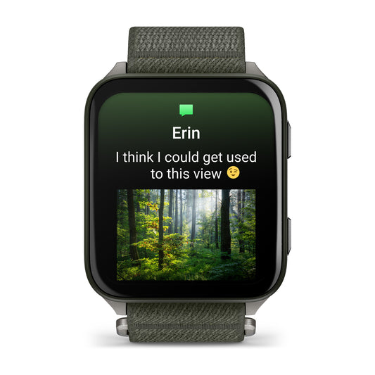 Garmin Venu X1 Moss with Titanium Caseback and Moss ComfortFit Nylon Band