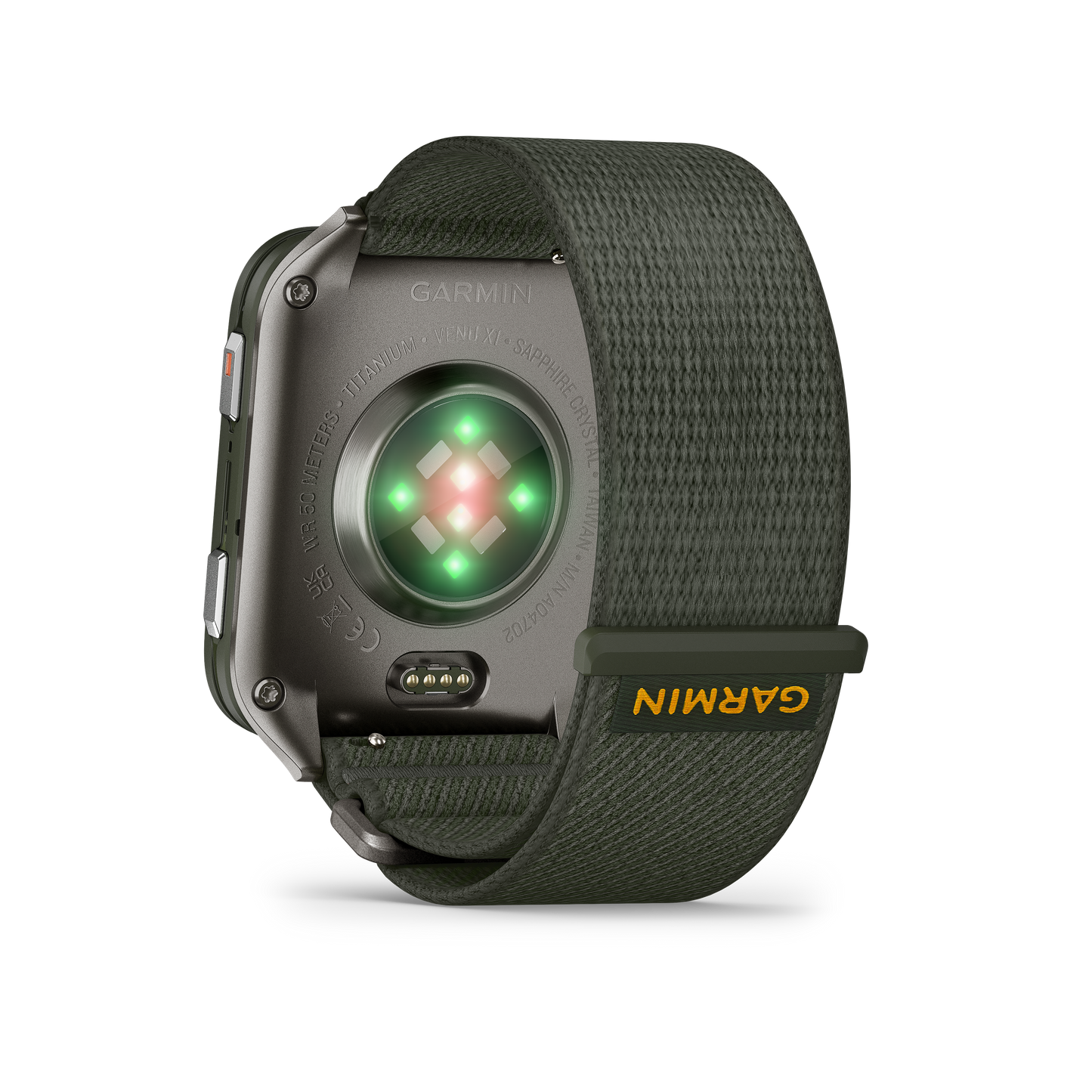 Garmin Venu X1 Moss with Titanium Caseback and Moss ComfortFit Nylon Band