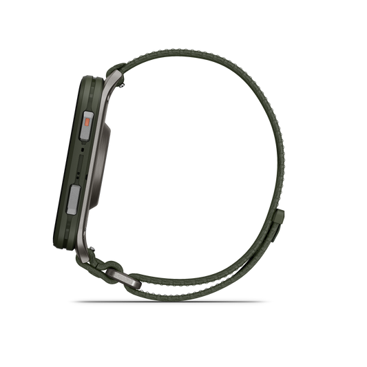 Garmin Venu X1 Moss with Titanium Caseback and Moss ComfortFit Nylon Band