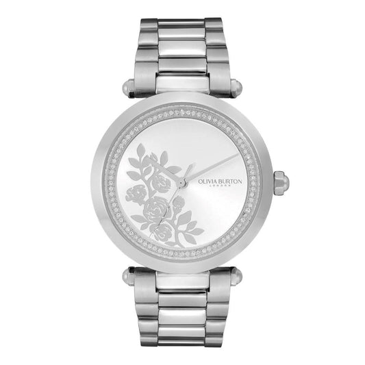 Silver Signature Floral Ladies Watch