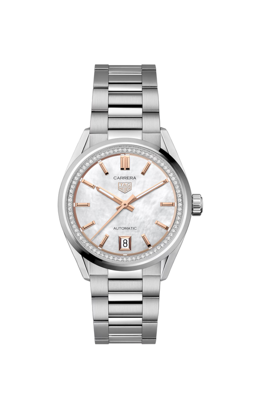 Carrera Date 36mm MOP Dial Ladies Automatic Watch