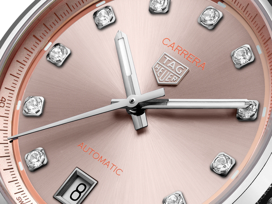 Ladies Carrera Date 36mm Diamond Automatic Watch
