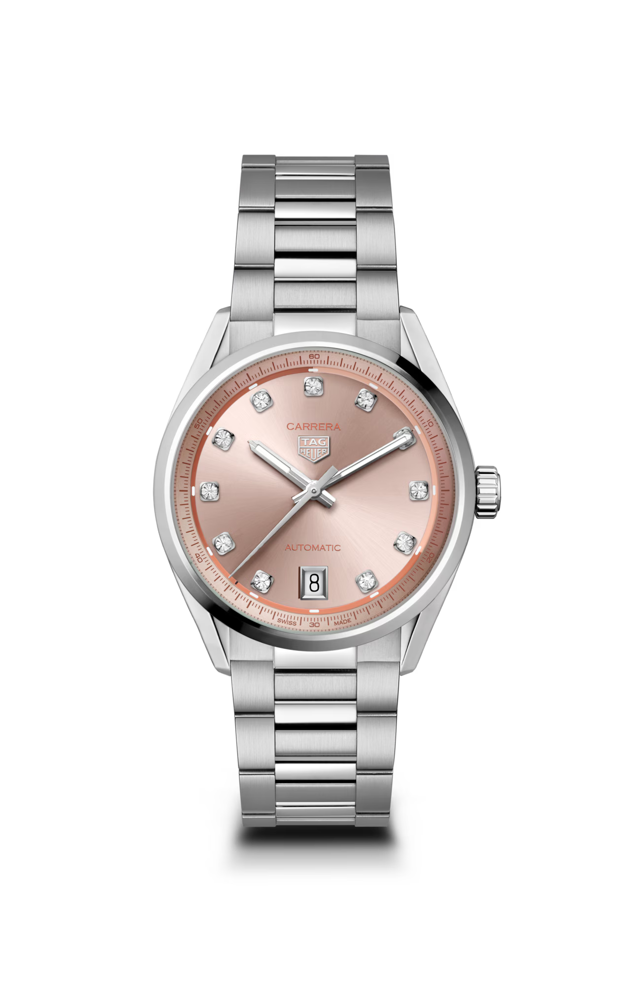 Ladies Carrera Date 36mm Diamond Automatic Watch