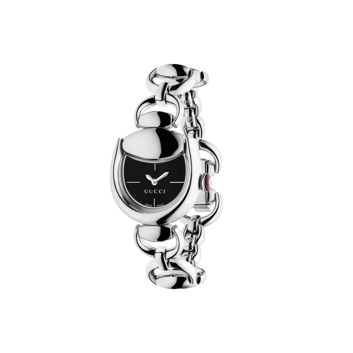 GUCCI Horsebit Stainless Steel Chain Bracelet Quartz Watch