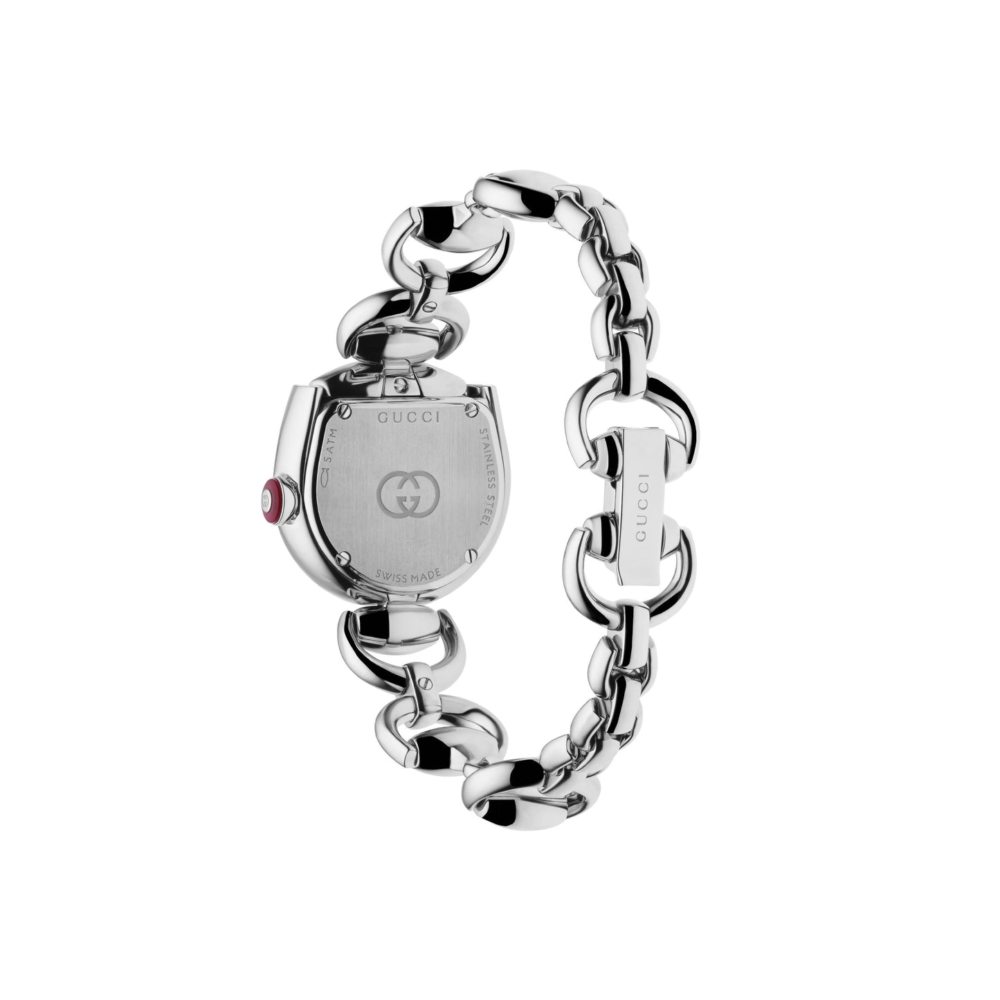 GUCCI Horsebit Stainless Steel Chain Bracelet Quartz Watch