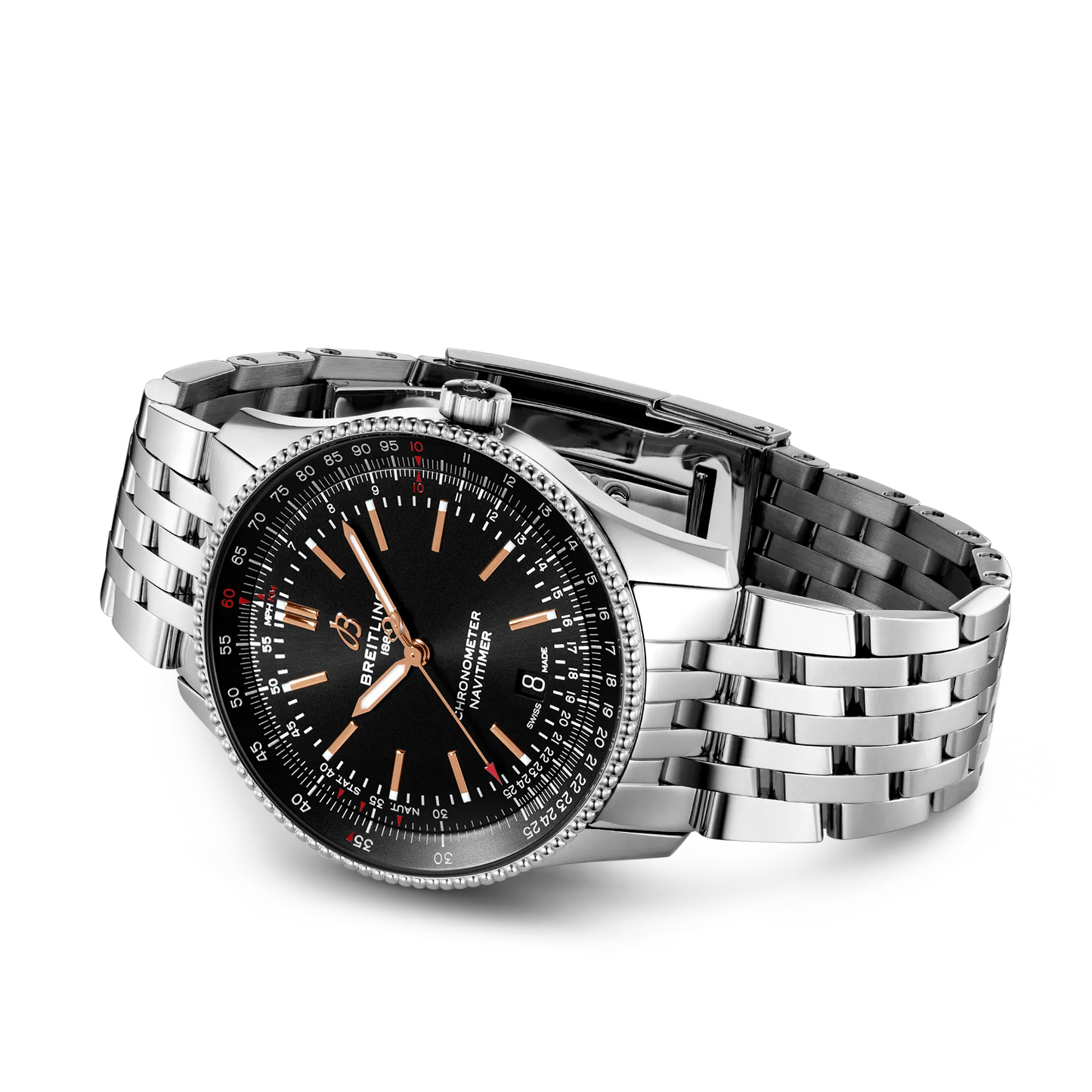 NAVITIMER AUTOMATIC 41 | 41mm Steel Case Black & 18ct Red Gold Dial