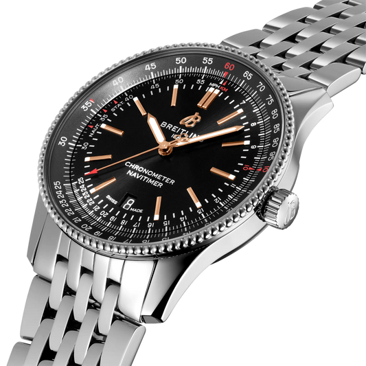 NAVITIMER AUTOMATIC 41 | 41mm Steel Case Black & 18ct Red Gold Dial
