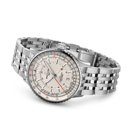NAVITIMER AUTOMATIC GMT 41 | 41mm Steel Case White Dial