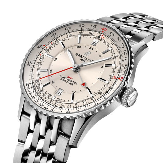 NAVITIMER AUTOMATIC GMT 41 | 41mm Steel Case White Dial