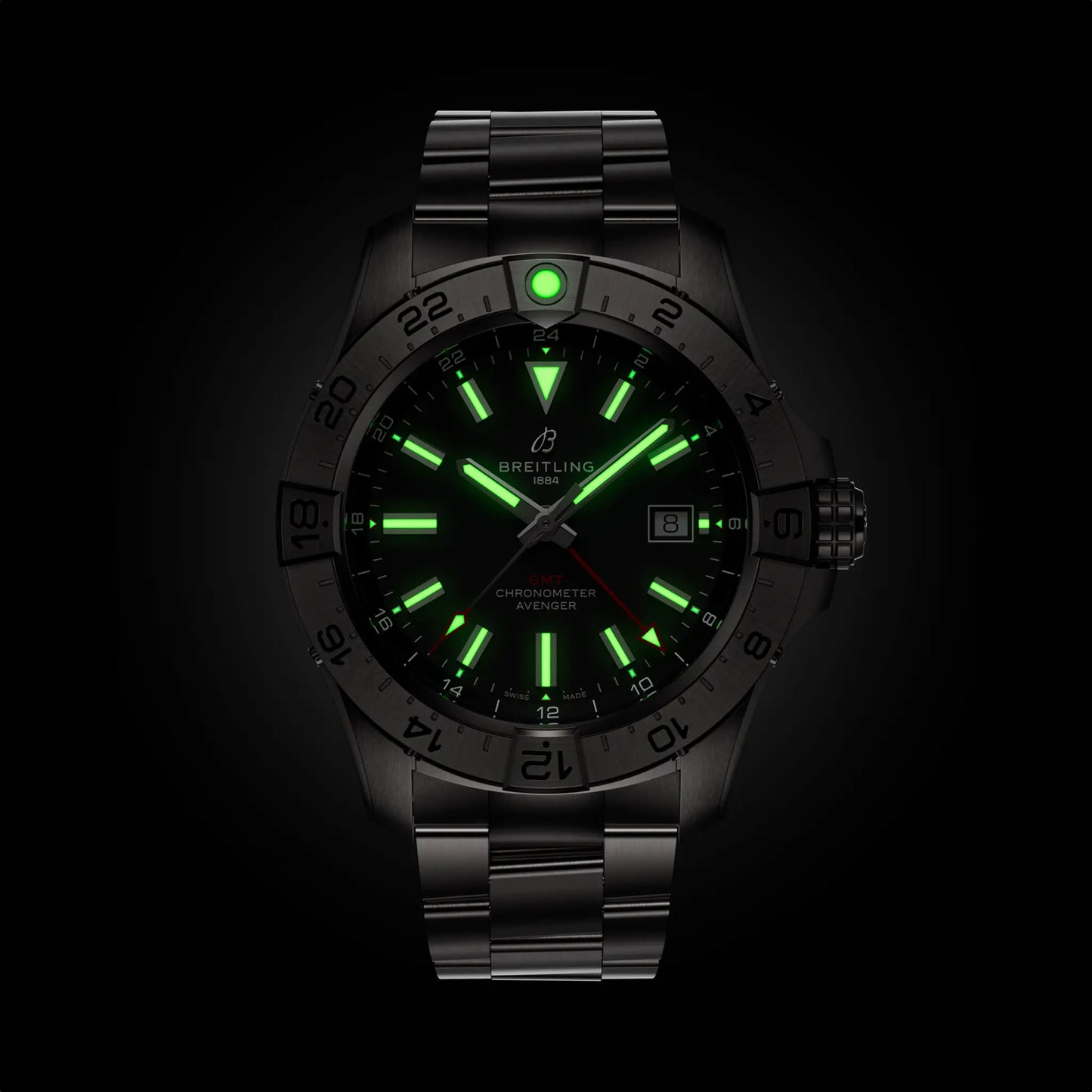 AVENGER AUTOMATIC GMT 44 | 44mm Steel Case Black Dial