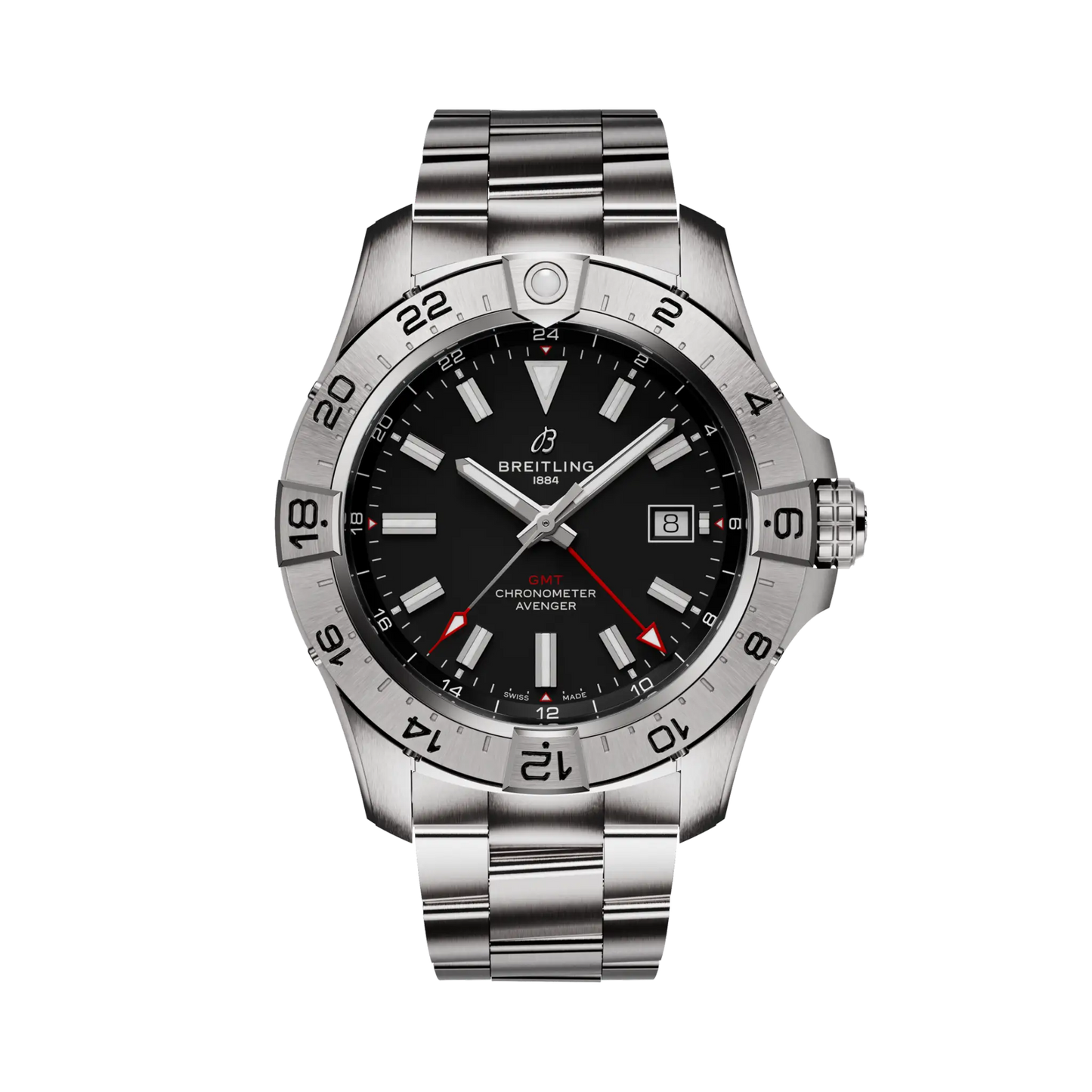AVENGER AUTOMATIC GMT 44 | 44mm Steel Case Black Dial