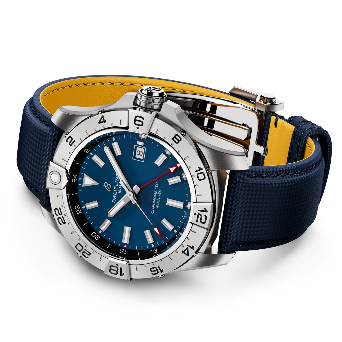 AVENGER AUTOMATIC GMT 44 | 44mm Steel Case Leather Strap