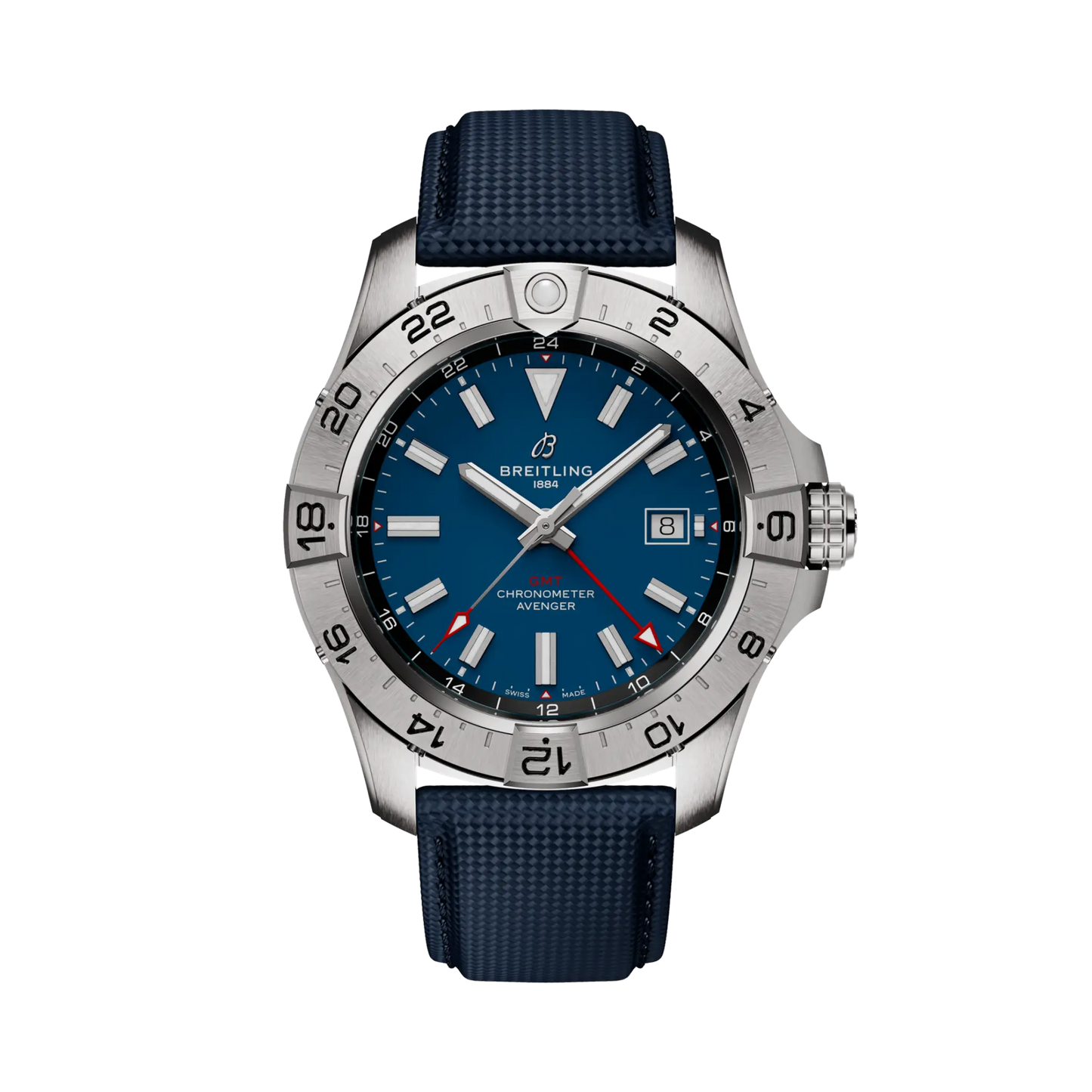 AVENGER AUTOMATIC GMT 44 | 44mm Steel Case Leather Strap
