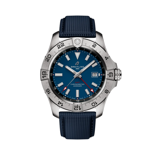 AVENGER AUTOMATIC GMT 44 | 44mm Steel Case Leather Strap