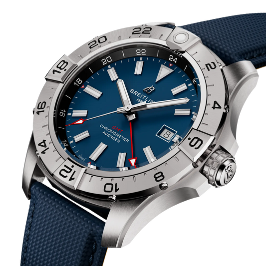 AVENGER AUTOMATIC GMT 44 | 44mm Steel Case Leather Strap