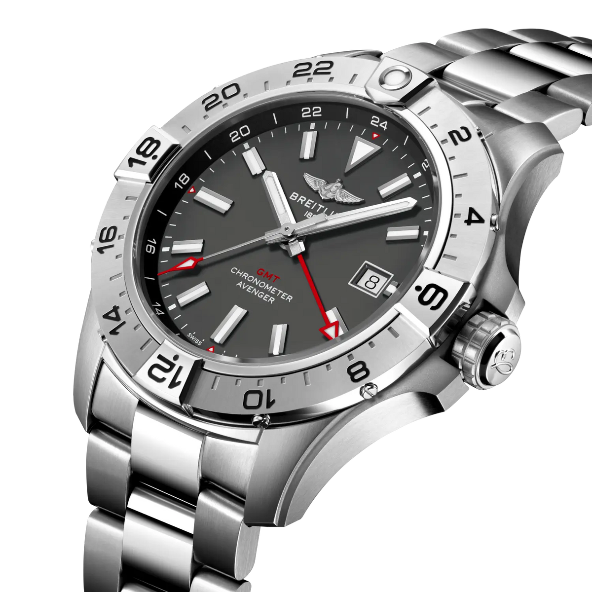 Avenger Automatic GMT 44 Wings Stainless Steel Watch