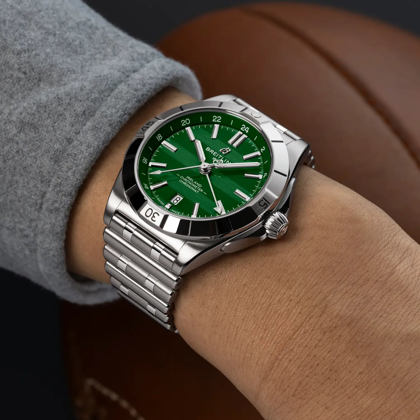 Chronomat Automatic GMT 40 Six Nations Ireland | 40mm Steel Case Green Dial