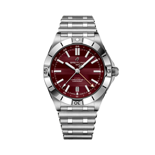 Chronomat Automatic GMT 40 Six Nations Wales | 40mm Steel Case Burgundy Dial