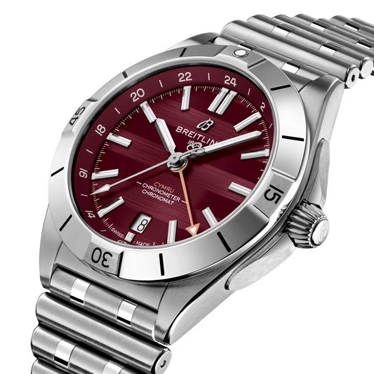 Chronomat Automatic GMT 40 Six Nations Wales | 40mm Steel Case Burgundy Dial