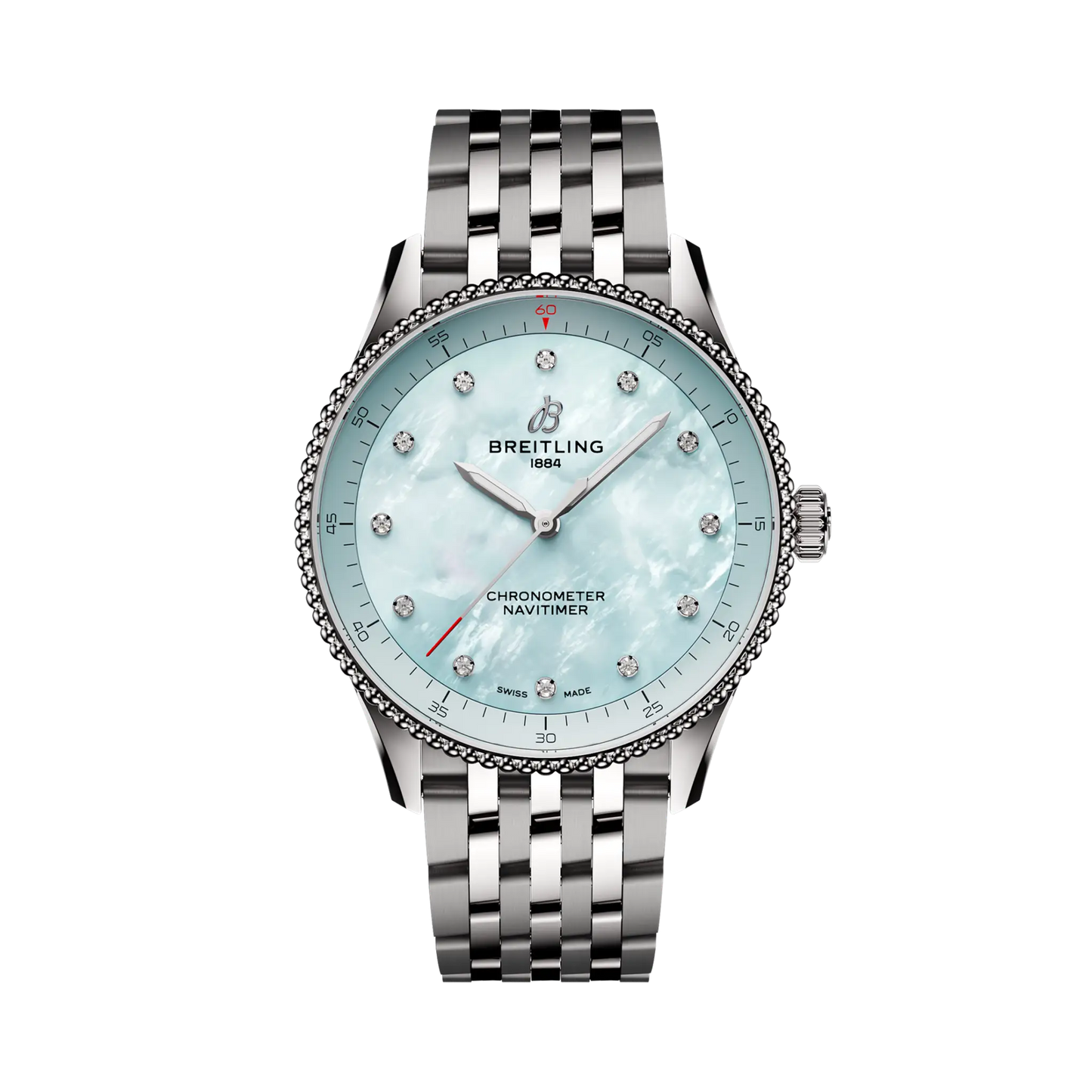 NAVITIMER 32 | 32mm Steel Case Pearl & Diamond Dot Dial