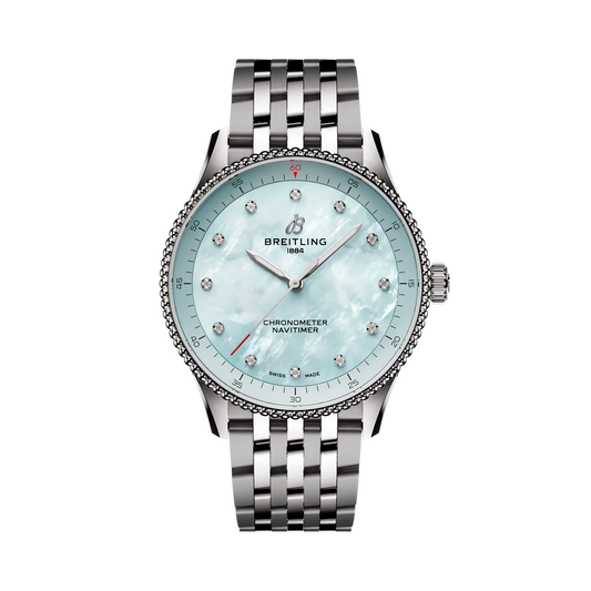 NAVITIMER 32 | 32mm Steel Case Pearl & Diamond Dot Dial