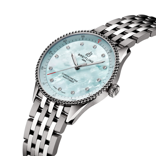 NAVITIMER 32 | 32mm Steel Case Pearl & Diamond Dot Dial