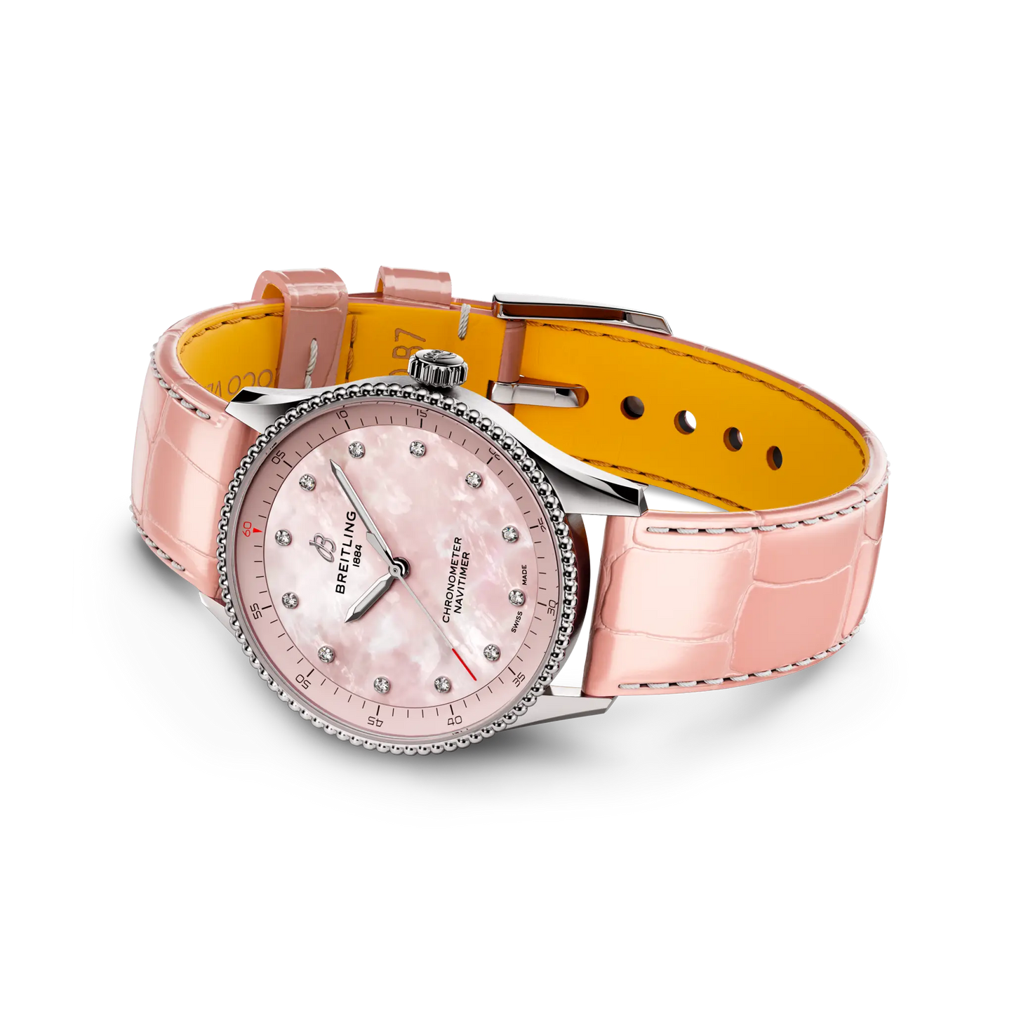 NAVITIMER 32 | 32mm Steel Case Pink Pearl & Diamond Dot Dial