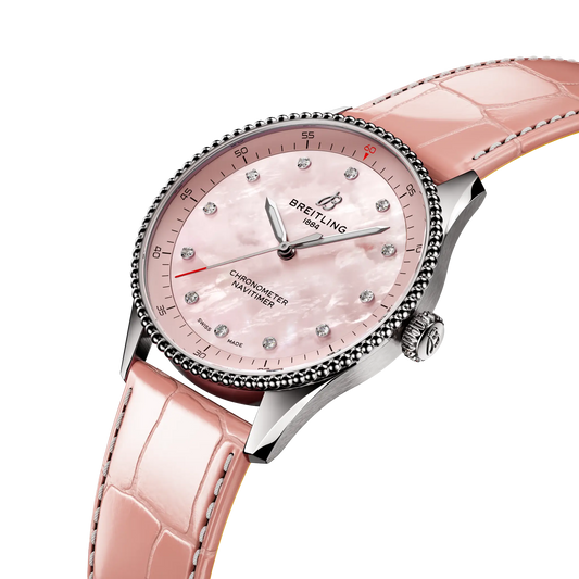 NAVITIMER 32 | 32mm Steel Case Pink Pearl & Diamond Dot Dial