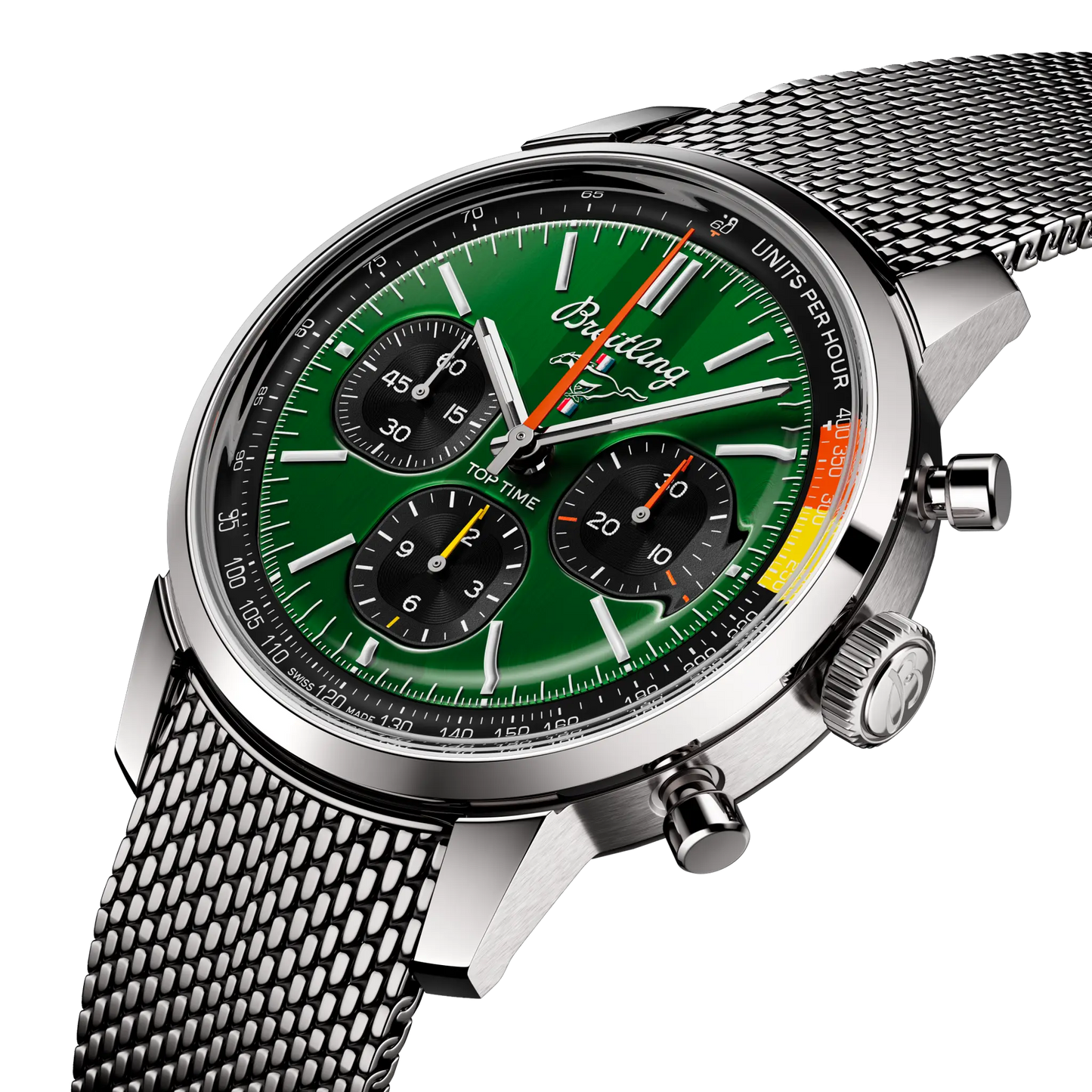 TOP TIME B01 FORD MUSTANG | 41mm Steel Case Green Dial