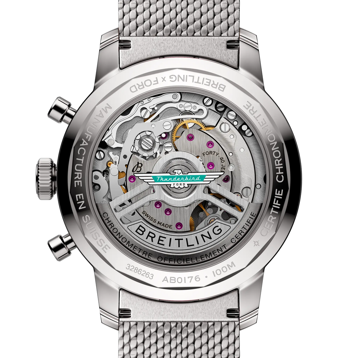 TOP TIME B01 FORD THUNDERBIRD | 41mm Steel Case White Dial