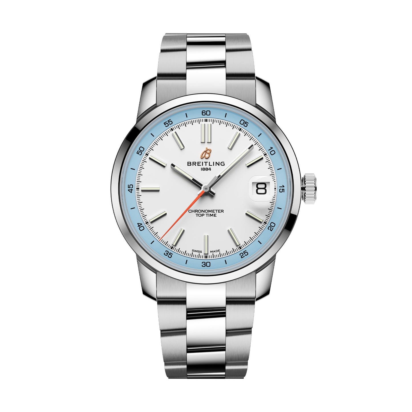 Top Time B31 38mm Mens White Stainless Steel Watch