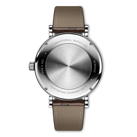Portofino Pointer Date 39mm Leather Strap Watch