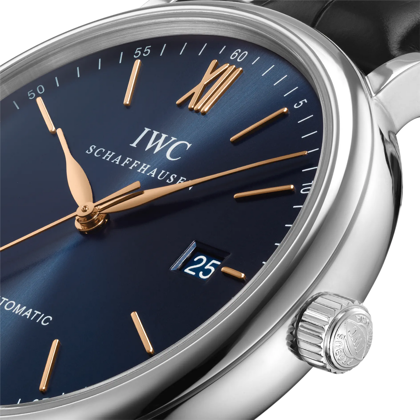 Portofino 40mm Leather Strap Watch