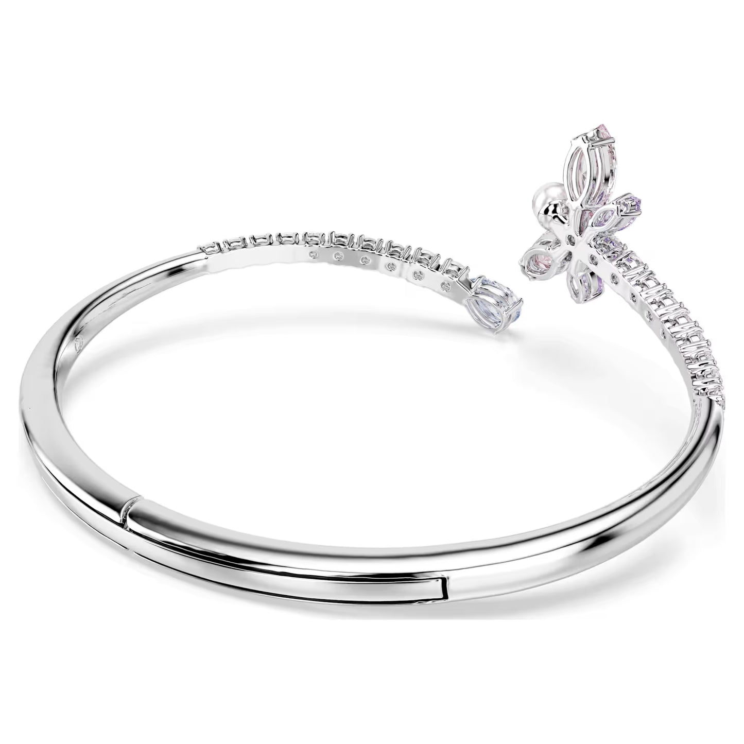 Ariana Grande x Swarovski bangle, Mixed cuts, Dragonfly, Multicolored, Rhodium plated