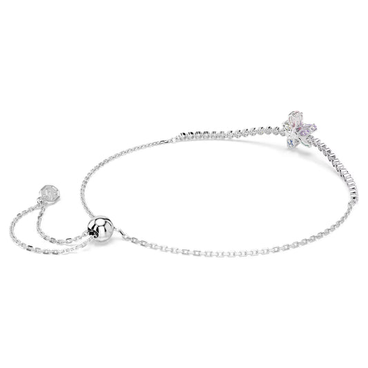 Ariana Grande x Swarovski bracelet, Mixed cuts, Flower, Multicolored, Rhodium plated