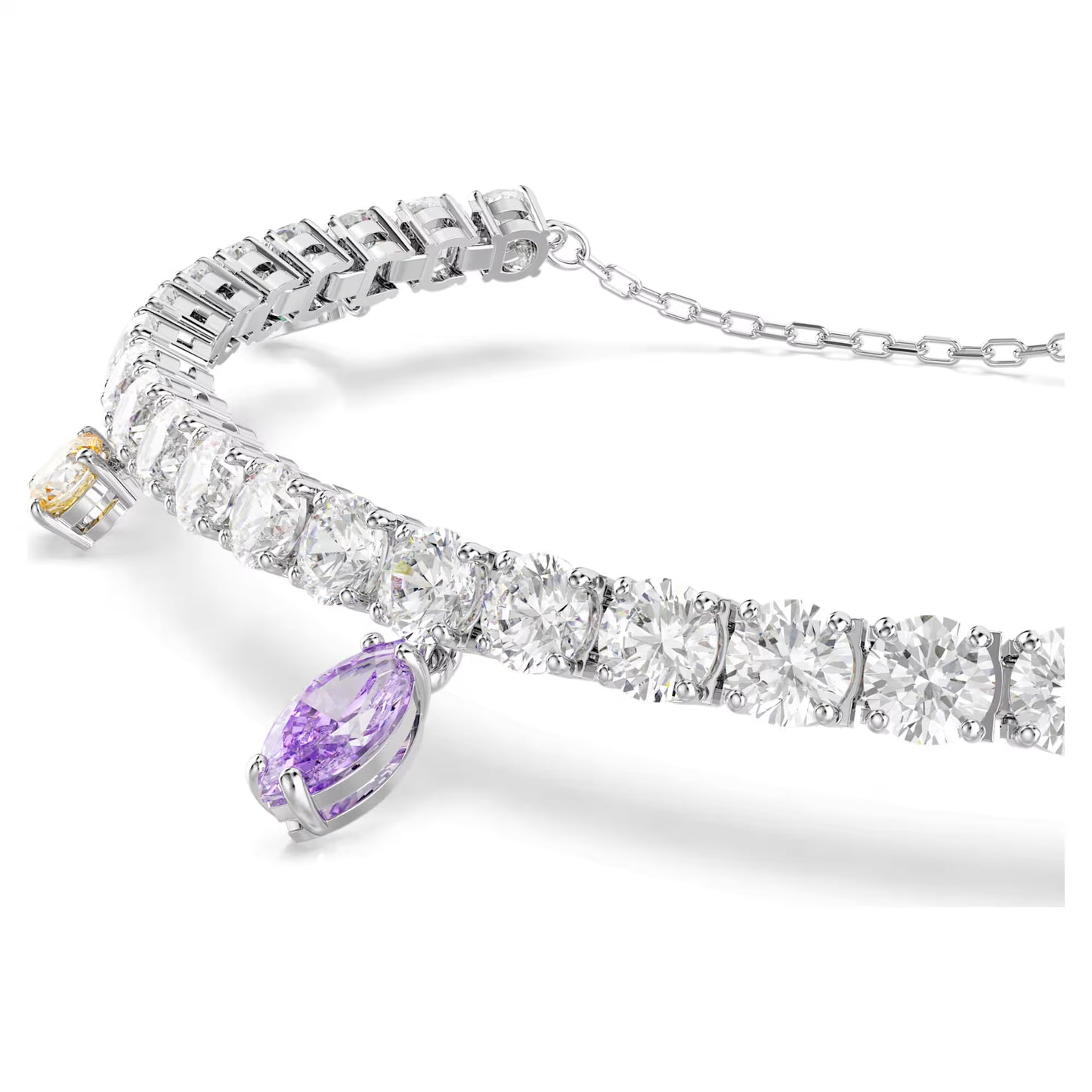 Ariana Grande x Swarovski Tennis bracelet, Mixed cuts, Multicolored, Rhodium plated