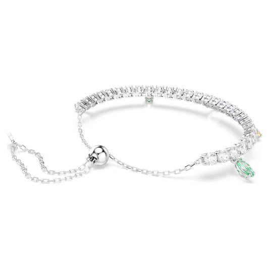 Ariana Grande x Swarovski Tennis bracelet, Mixed cuts, Multicolored, Rhodium plated