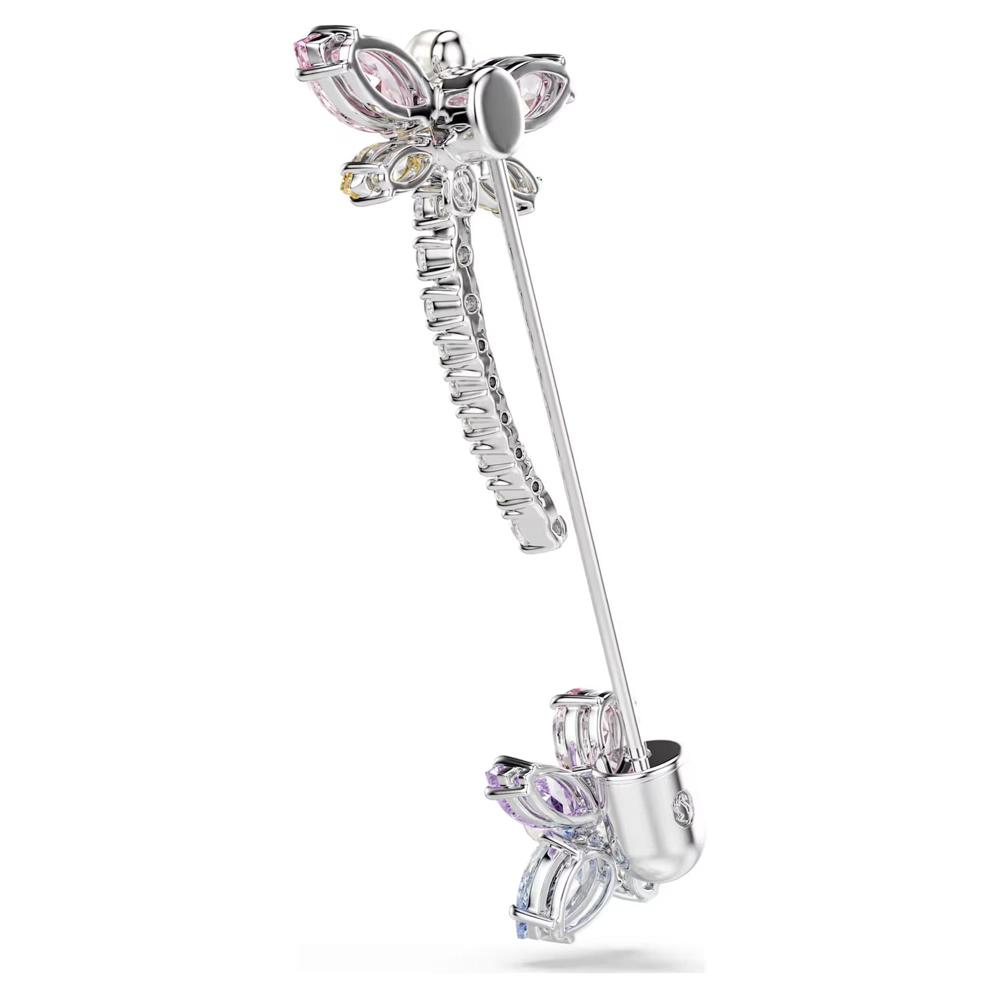 Ariana Grande x Swarovski brooch, Mixed cuts, Dragonfly, Multicoloured, Rhodium plated
