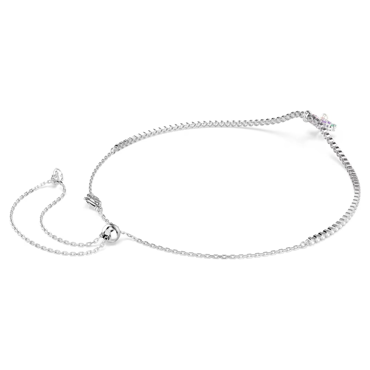 Ariana Grande x Swarovski choker, Mixed cuts, Flower, Multicolored, Rhodium plated