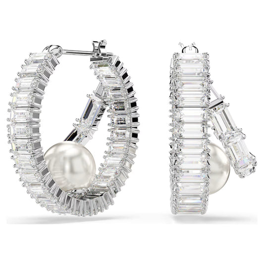 Ariana Grande x Swarovski hoop earrings, Pearl