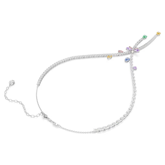 Ariana Grande x Swarovski necklace, Mixed cuts, Dragonfly, Multicolored, Rhodium plated