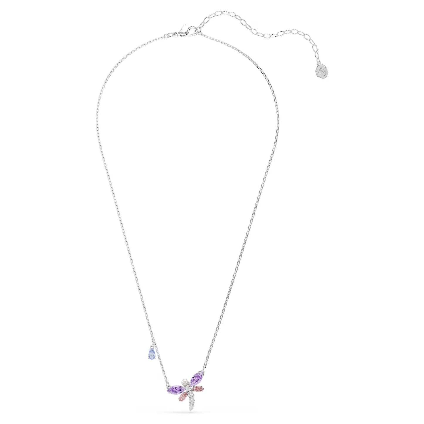 Ariana Grande x Swarovski pendant, Mixed cuts, Dragonfly, Multicolored, Rhodium plated