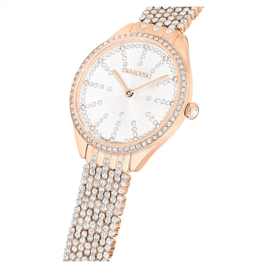 Attract watch, Swiss Made, Metal bracelet, Rose gold tone, Rose gold-tone finish