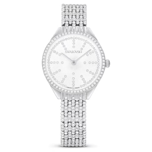 Attract watch, Swiss Made, Metal bracelet, Silver tone, Stainless steel
