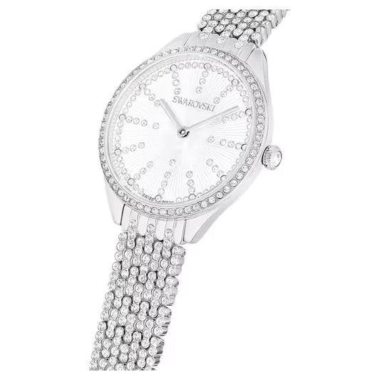 Attract watch, Swiss Made, Metal bracelet, Silver tone, Stainless steel