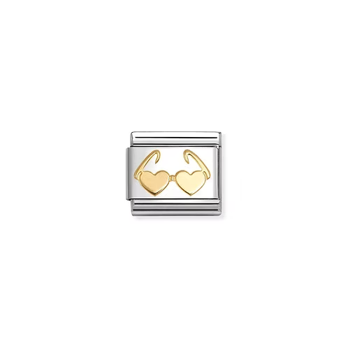 Classic Gold Heart Glasses Charm